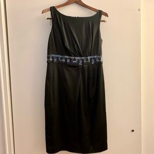 Adrianna Pappell - Black dress w/ beaded belt